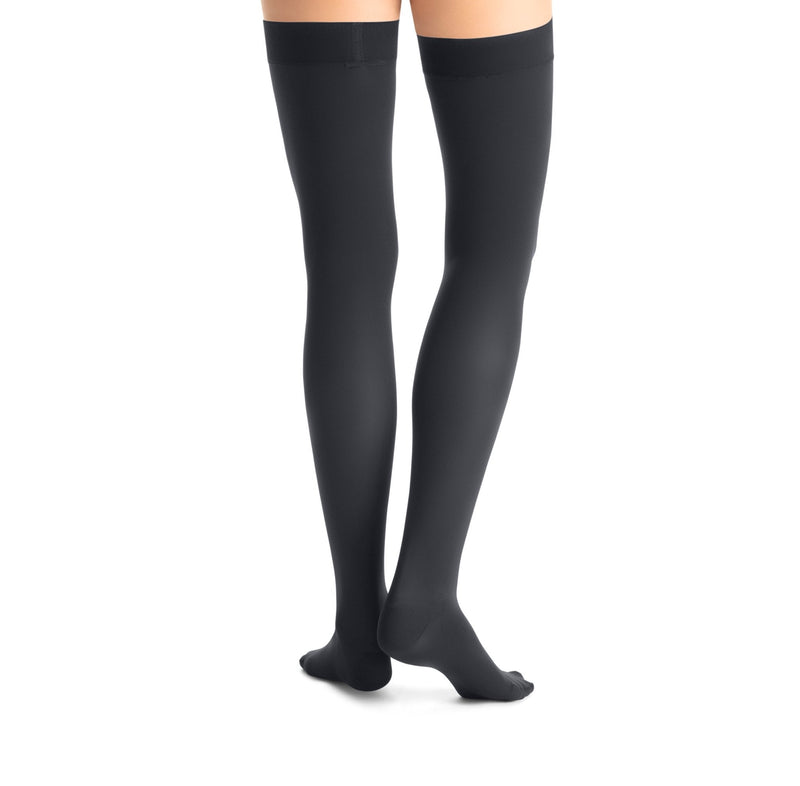JOBST Opaque Compression Stockings 15-20 mmHg Thigh High Silicone Dot Band Closed Toe