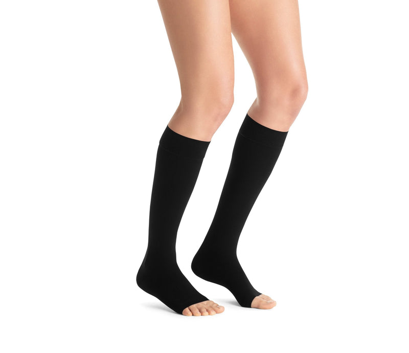 JOBST Opaque Compression Stockings 30-40 mmHg Knee High SoftFit Band Open Toe Full Calf