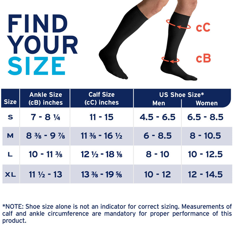 Jobst Sport Compression Socks 15-20 mmHg Knee High Closed Toe