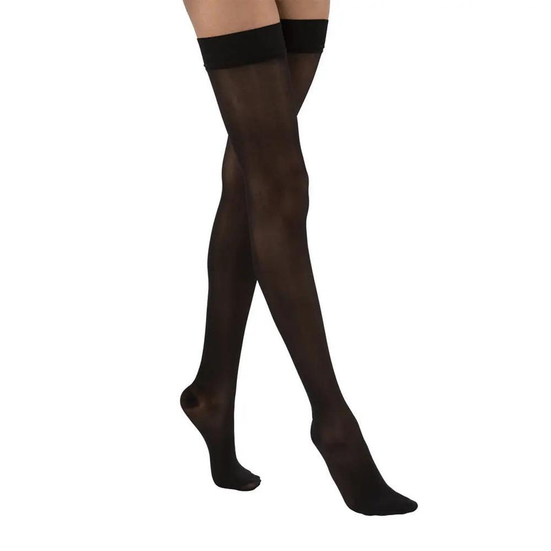 JOBST UltraSheer Compression Stockings 15-20 mmHg Thigh High Silicone Dot Band Closed Toe