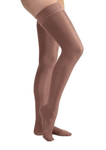 JOBST UltraSheer Compression Stockings 30-40 mmHg Thigh High Silicone Lace Band Closed Toe
