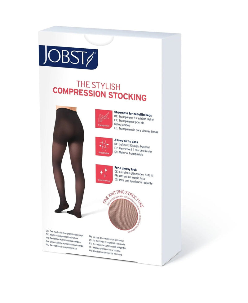 JOBST UltraSheer Diamond Pattern Compression Stockings 15-20 mmHg Waist High Closed Toe