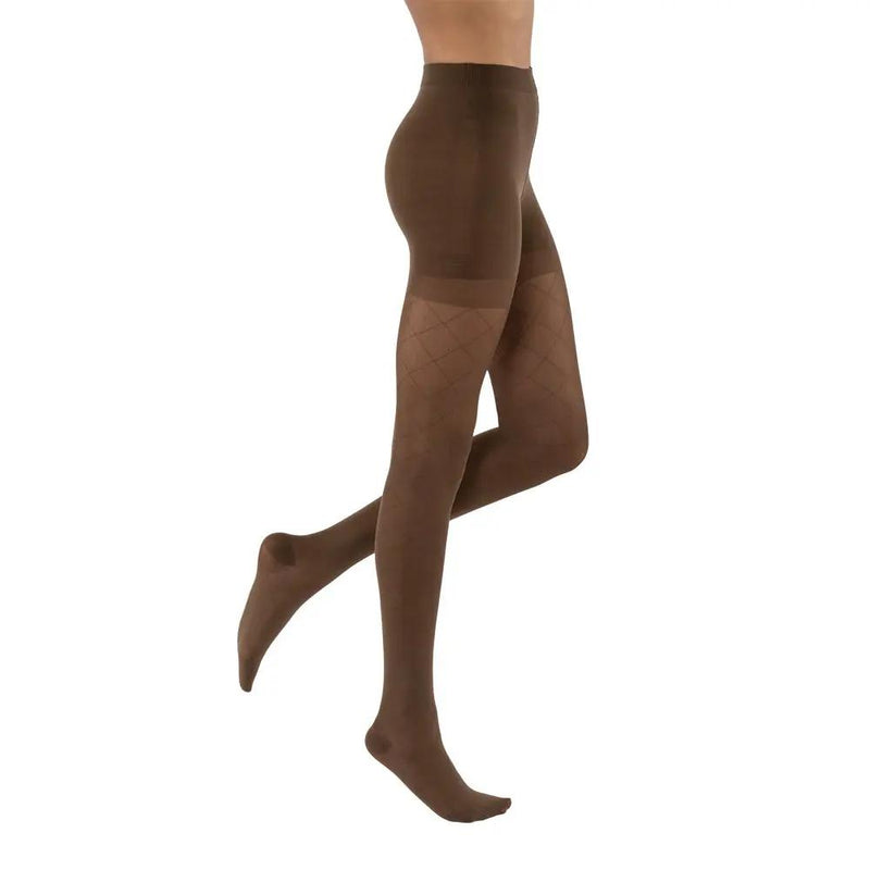 JOBST UltraSheer Diamond Pattern Compression Stockings 15-20 mmHg Waist High Closed Toe