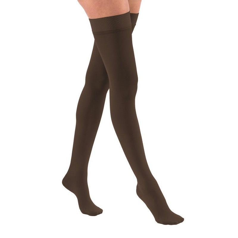 JOBST UltraSheer Diamond Pattern Compression Stockings 20-30 mmHg Thigh High Silicone Dot Band Closed Toe