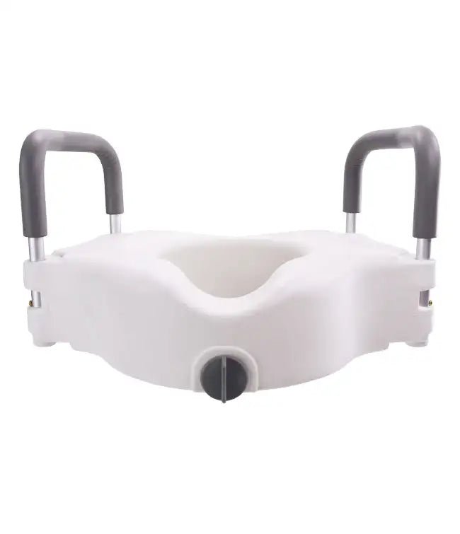 Locking Raised Toilet Seat with Removable Arms: MHLRTSA