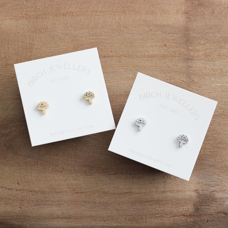 Mini Mushroom Earrings