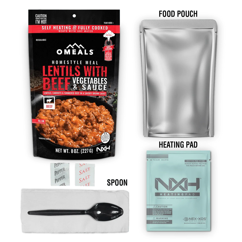OMEALS Lentils with Beef