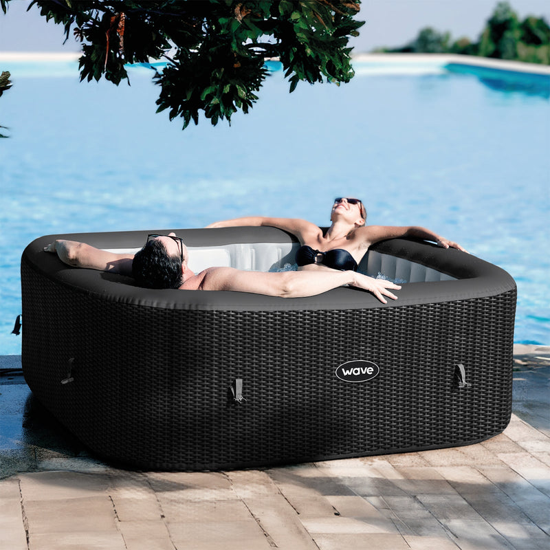 Wave | Pacific | 4/6-Person Inflatable Hot Tub | Square | Integrated Heater