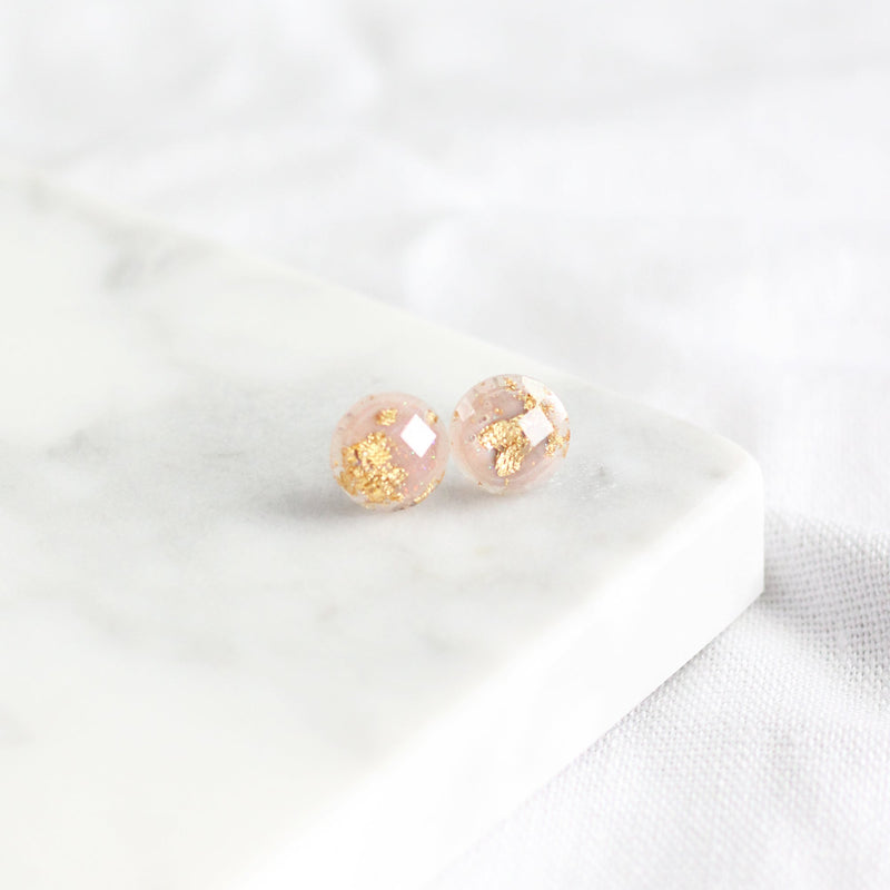 Pink & Gold Earrings