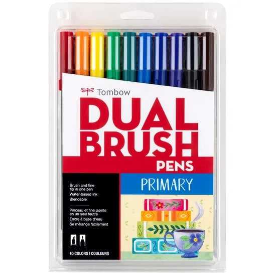 Tombow - Dual Brush Pen Art Markers: Primary - 10-Pack