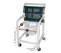 PVC Wheeled Commode - 18" x 18"