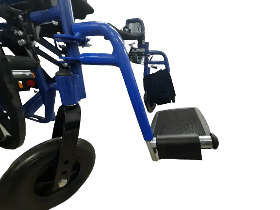 Replacement footrest for wheelchair - Aluminum in Blue
