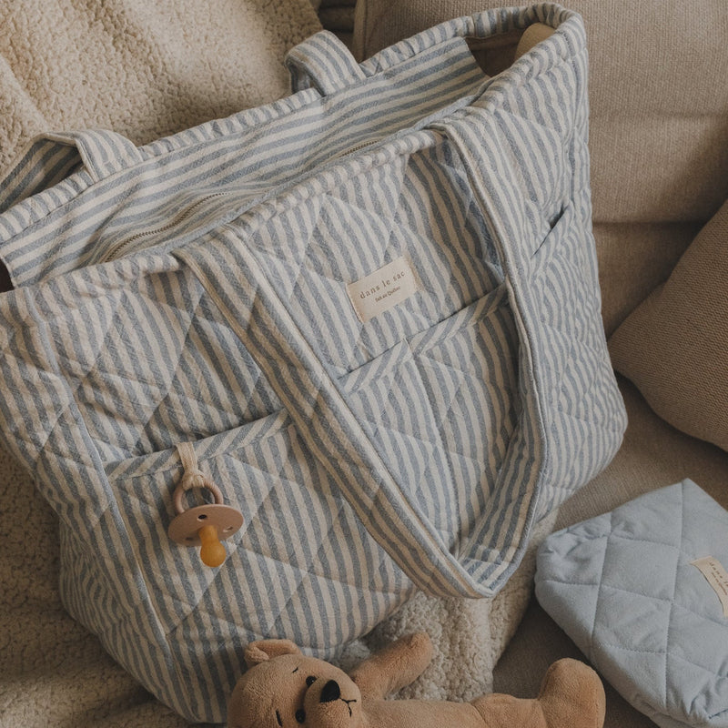 Sac à couches en coton biologique - Collection rayée