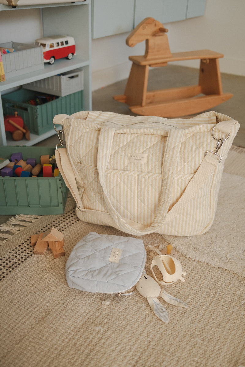 Sac à couches en coton biologique - Collection rayée
