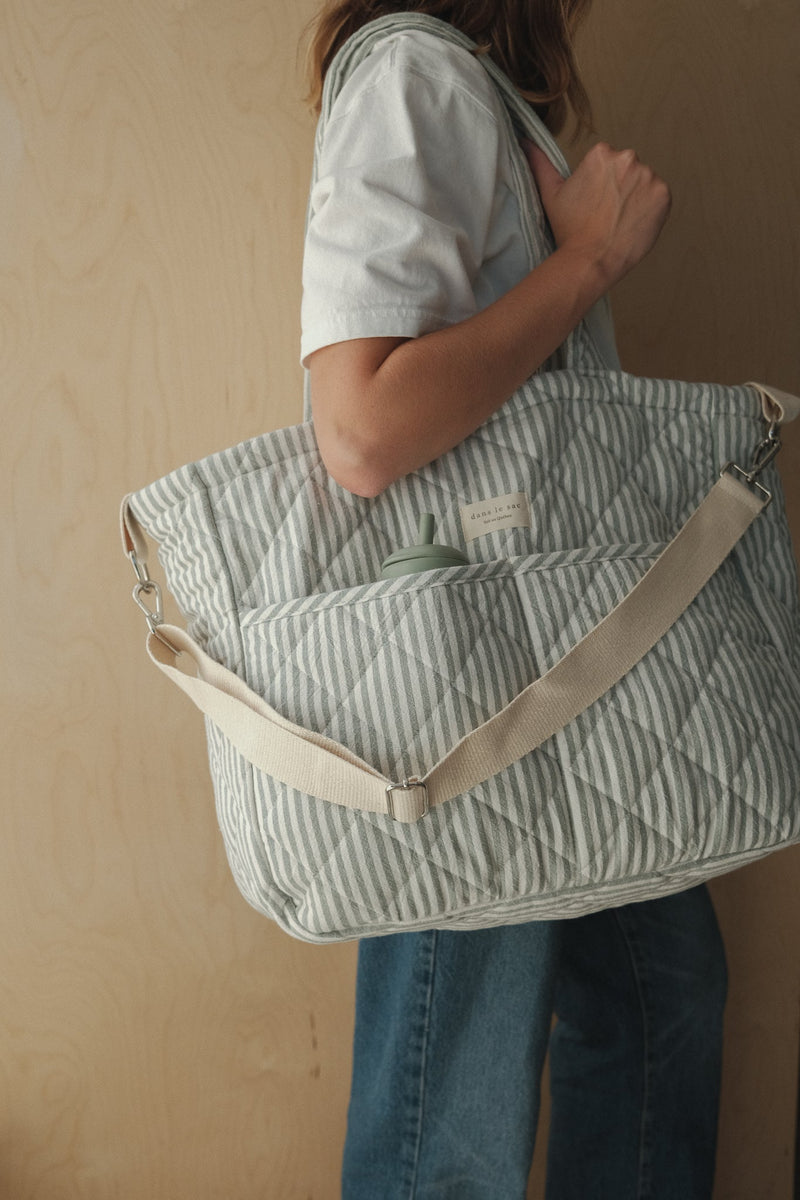 Sac à couches en coton biologique - Collection rayée