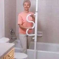 Security Pole with Grab Bar