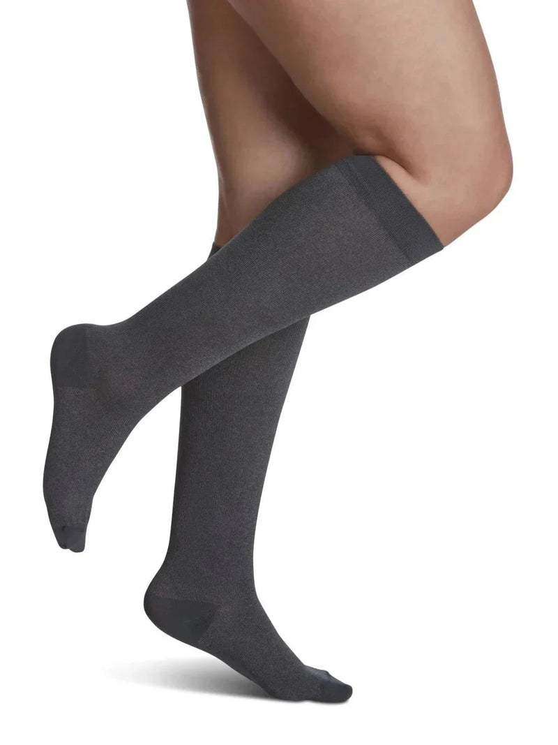 Sigvaris 140 Microfiber Shades Compression Socks 15-20 mmHg Calf High For Women Closed Toe