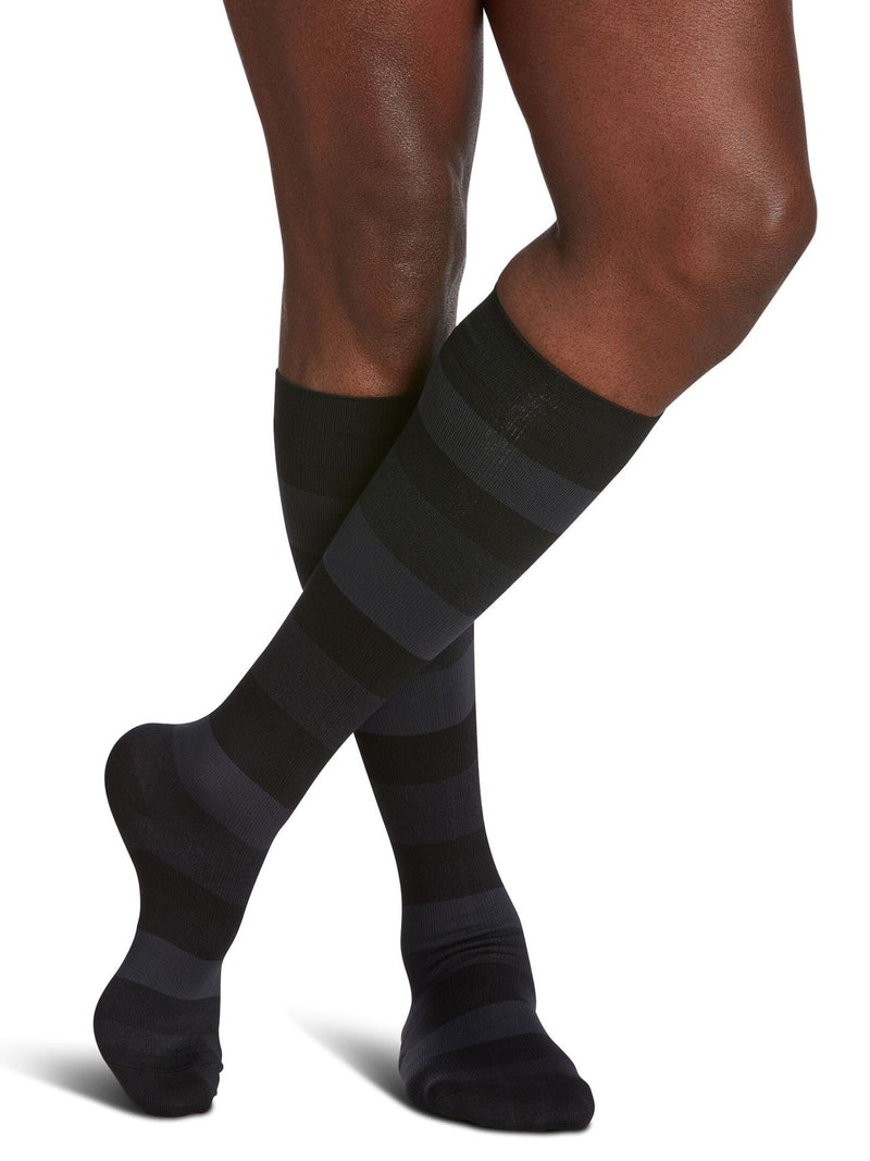 Sigvaris 180 Microfiber Shades Compression Socks 15-20 mmHg Calf High For Men Closed Toe