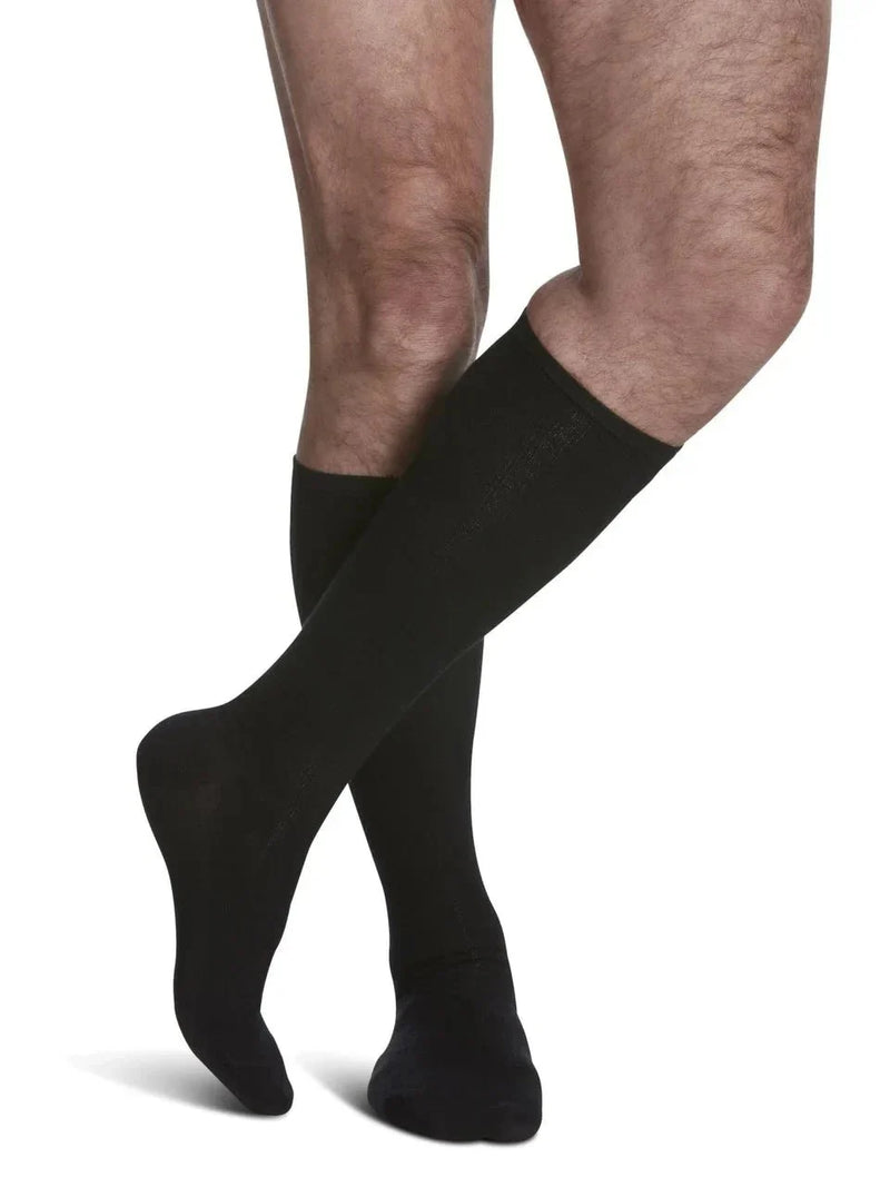 Sigvaris 190 All Season Merino Wool Compression Socks 15-20 mmHg Calf High For Men Closed Toe