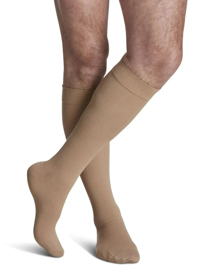 Sigvaris 230 Essential Cotton Compression Socks 20-30 mmHg Calf High for Men Closed Toe