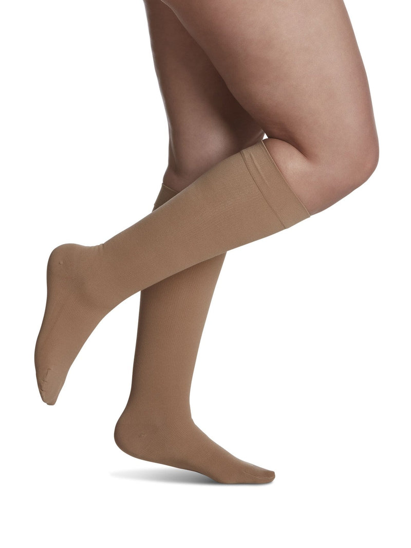 Sigvaris 230 Essential Cotton Compression Socks 30-40 mmHg Calf High Grip Top For Unisex Closed Toe