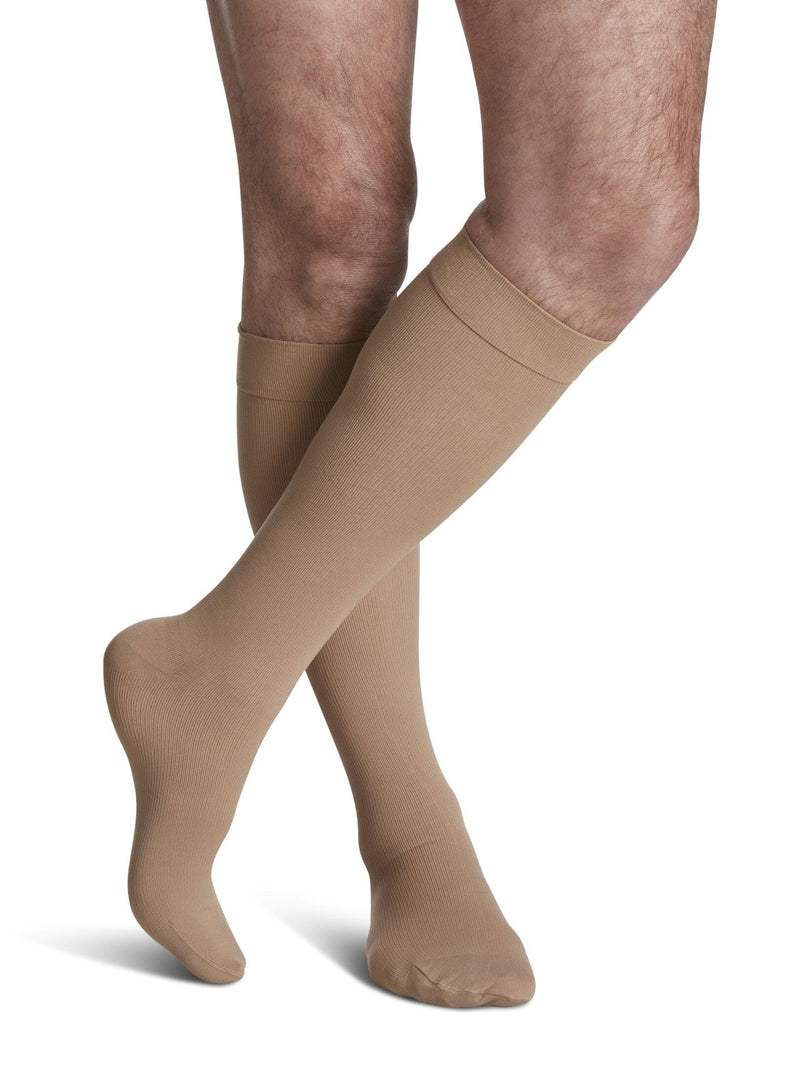 Sigvaris 230 Essential Cotton Compression Socks 30-40 mmHg Calf High Grip Top For Unisex Closed Toe