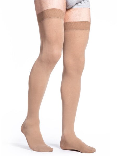 Sigvaris 230 Essential Cotton Compression Socks 30-40 mmHg Thigh High for Men Closed Toe
