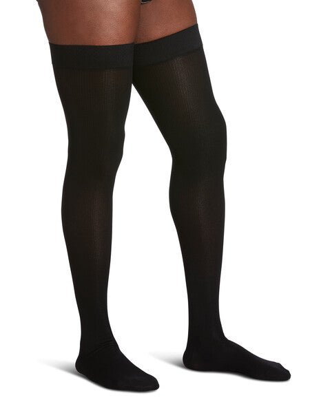 Sigvaris 230 Essential Cotton Compression Socks 30-40 mmHg Thigh High for Men Closed Toe