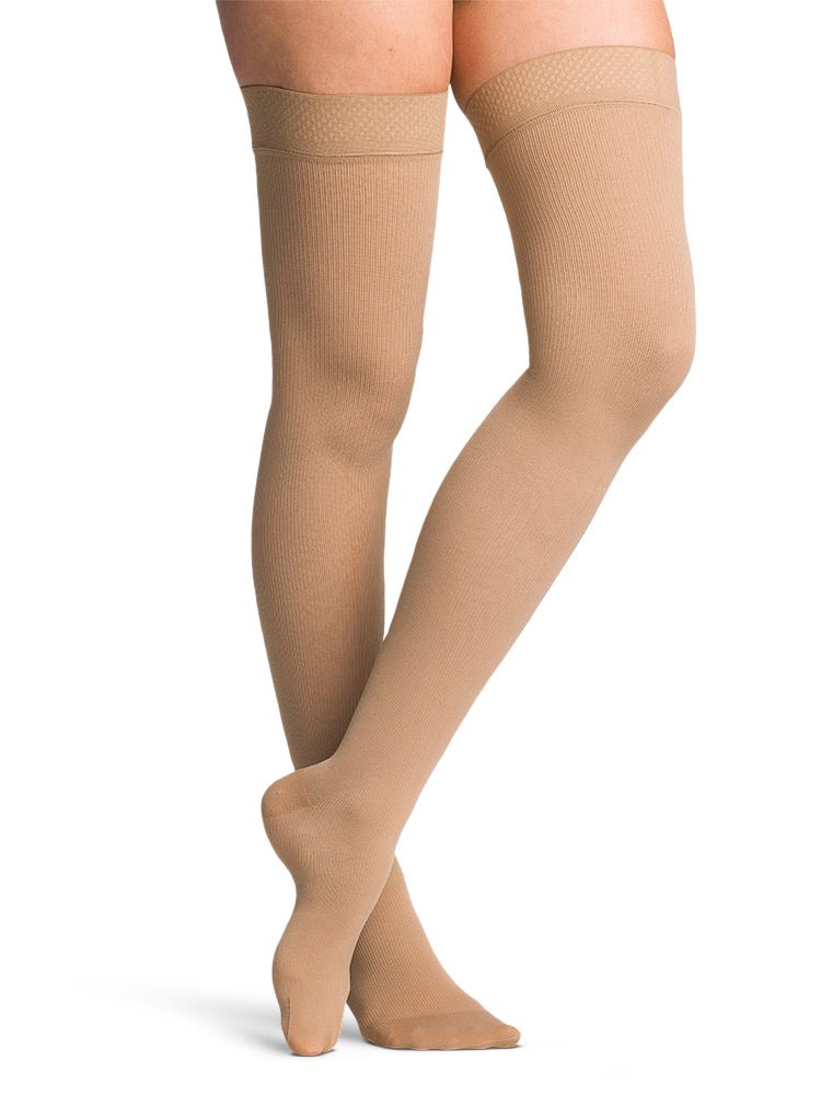 Sigvaris 230 Essential Cotton 20-30 mmHg Compression Socks Thigh High for Women Closed Toe
