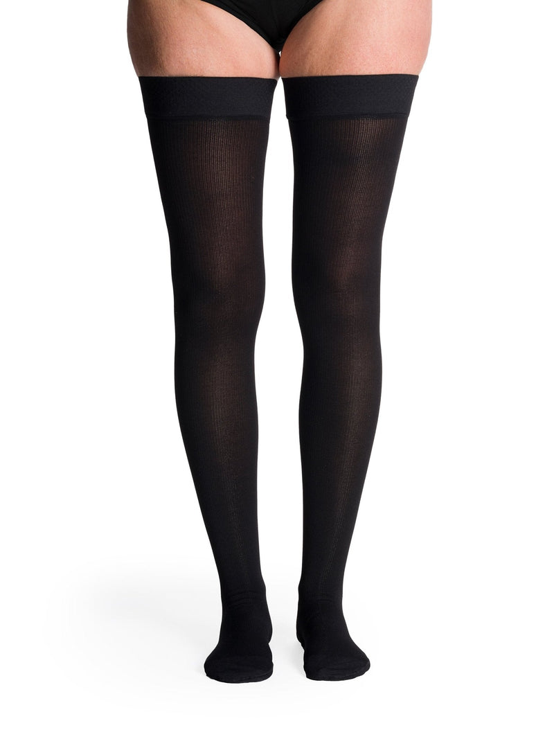 Sigvaris 230 Essential Cotton 20-30 mmHg Compression Socks Thigh High for Women Closed Toe