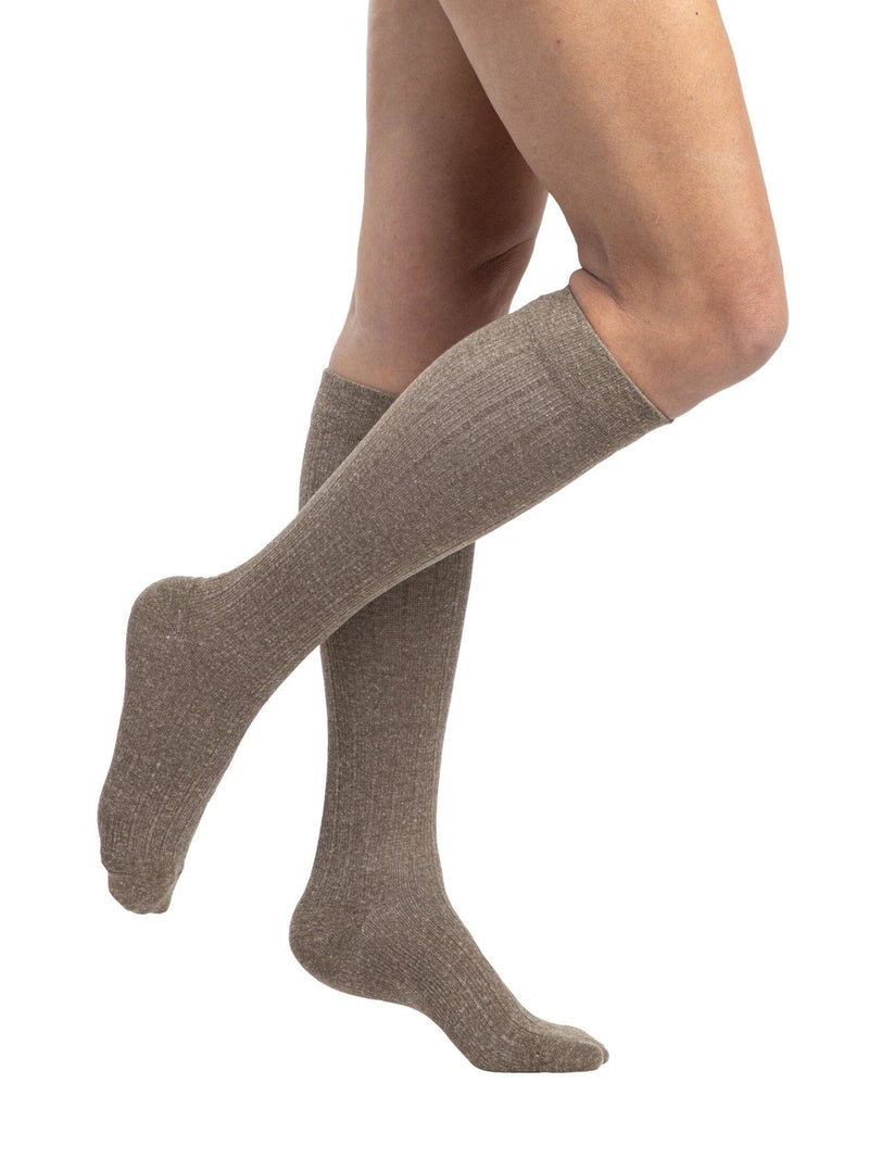 Sigvaris 250 Linen Compression Socks 20-30 mmHg Calf High For Women Closed Toe
