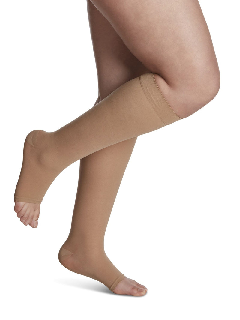 Sigvaris 780 Sheer Compression Socks 30-40 mmHg Calf High for Women Open Toe