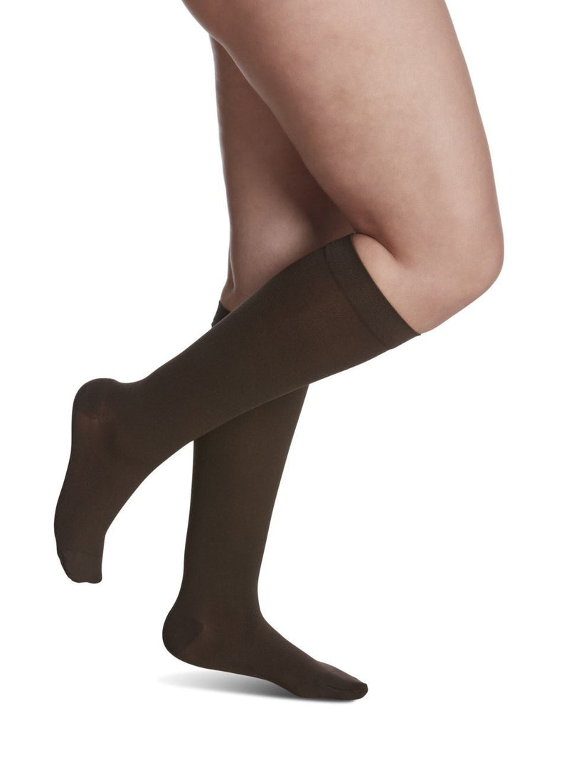 Sigvaris 840 Soft Opaque Compression Socks 20-30 mmHg Calf High for Female Closed Toe