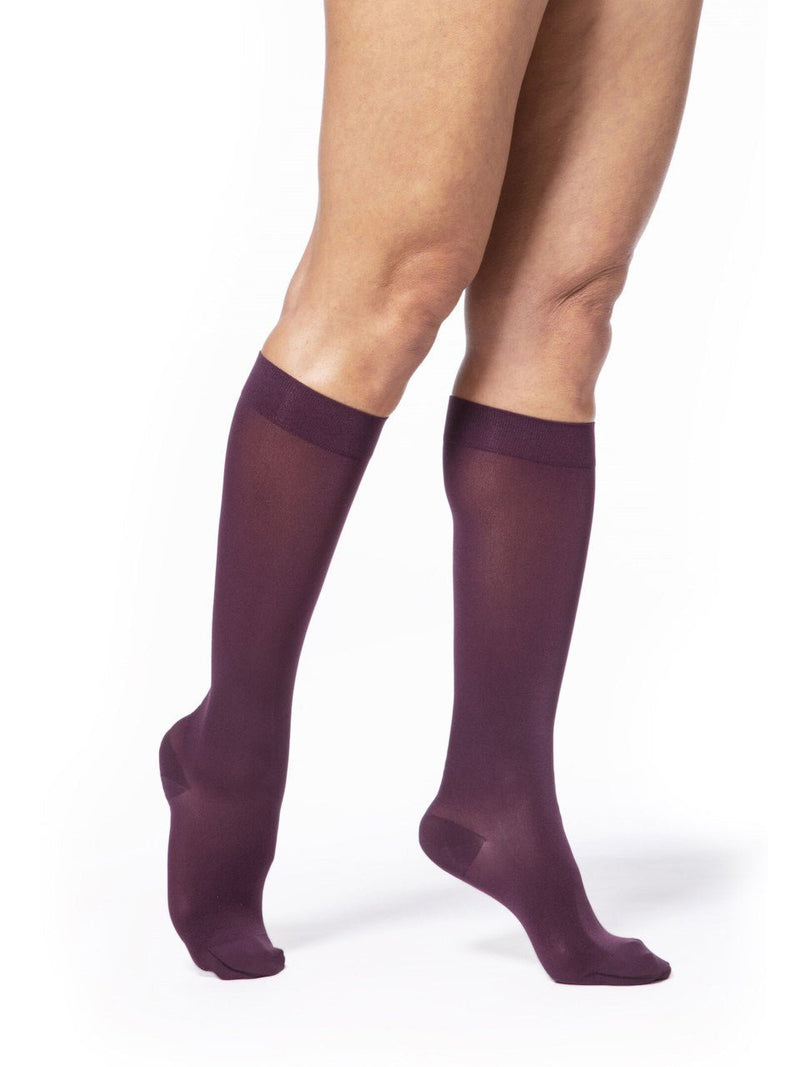 Sigvaris 840 Soft Opaque Compression Socks 20-30 mmHg Calf High for Female Closed Toe