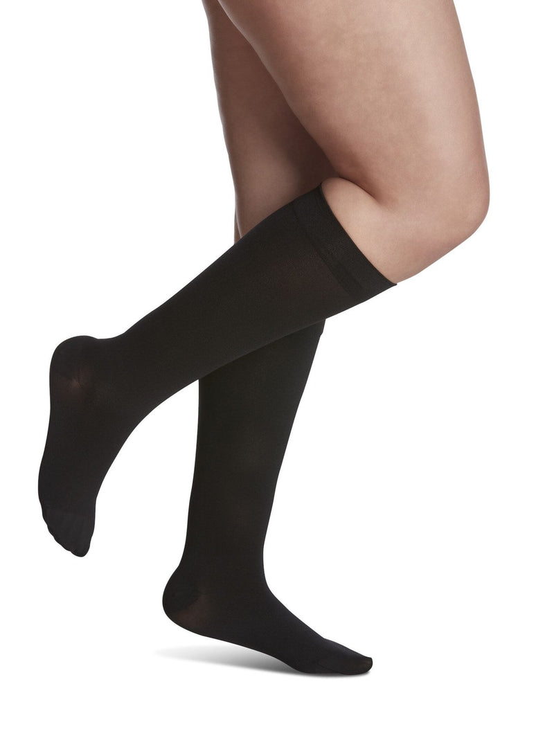Sigvaris 840 Soft Opaque Compression Socks 20-30 mmHg Calf High for Female Closed Toe