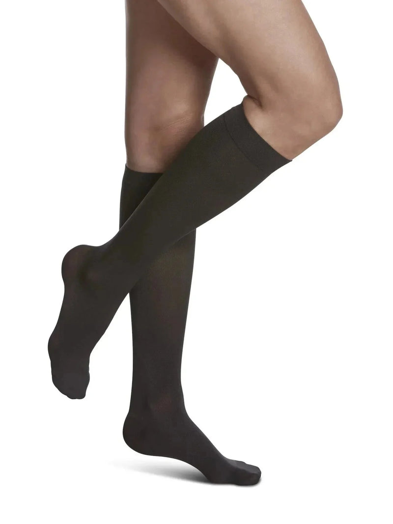 Sigvaris 840 Soft Opaque Compression Socks 20-30 mmHg Calf High for Female Closed Toe