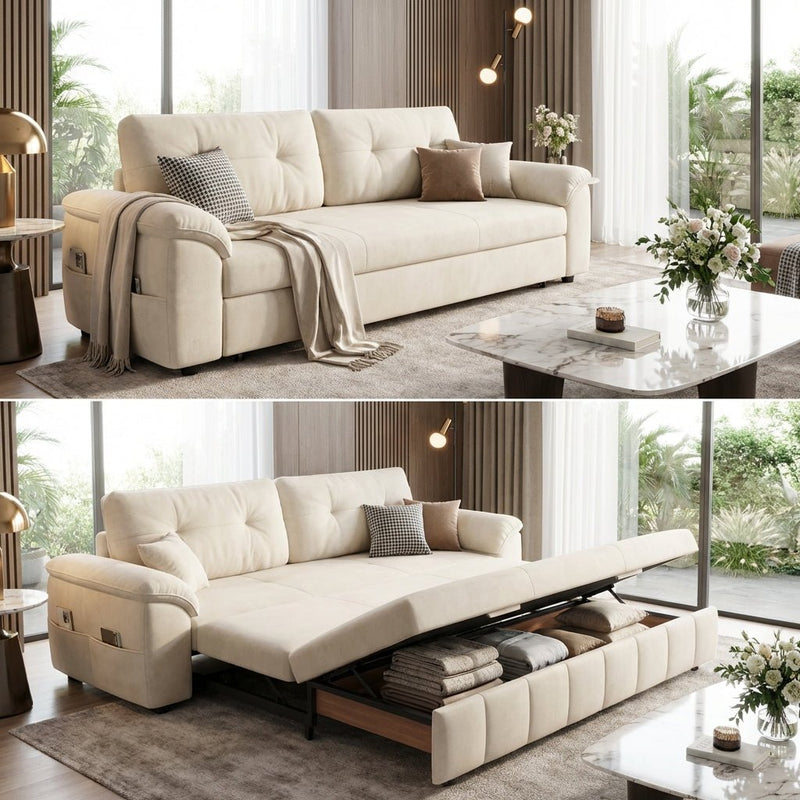 The Lima Convertible Sofa-Bed with Storage