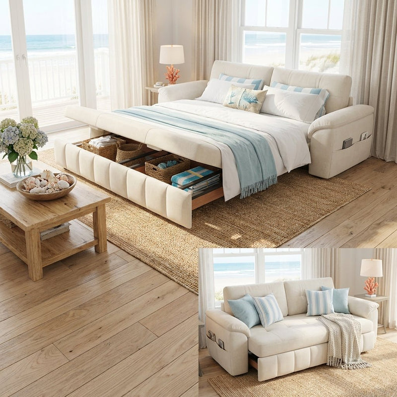 The Lima Convertible Sofa-Bed with Storage