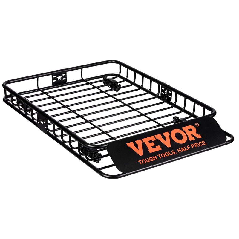 VEVOR Roof Rack Cargo Basket, 51" x 36" x 5" Rooftop Cargo Carrier w/ 15 Cu Ft Waterproof Cargo Bag, 200 LBS Capacity Universal Rack Carrier for SUV, Truck