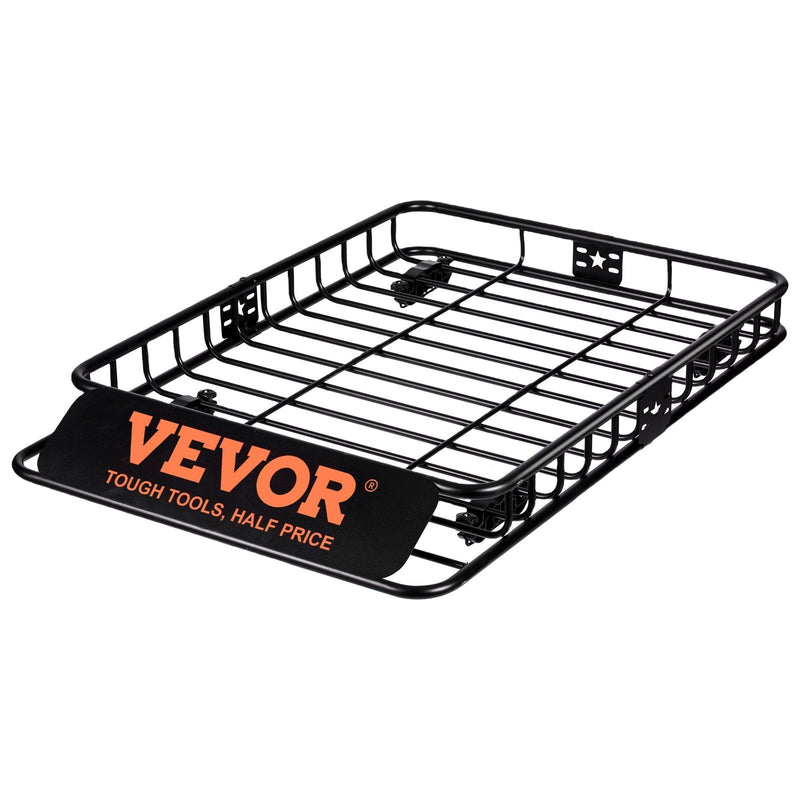 VEVOR Roof Rack Cargo Basket, 51" x 36" x 5" Rooftop Cargo Carrier w/ 15 Cu Ft Waterproof Cargo Bag, 200 LBS Capacity Universal Rack Carrier for SUV, Truck