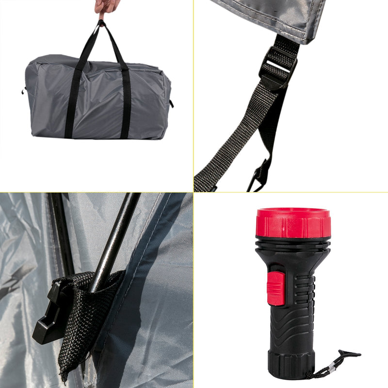 VEVOR Truck Tent 6.5’, Truck Bed Tent, Pickup Tent for Full Size Truck, Waterproof Truck Camper, 2-Person Sleeping Capacity, 2 Mesh Windows, Easy To Setup Truck Tents For Camping, Hiking, Fishing
