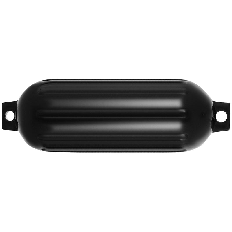 VEVOR Boat Fender 8.5 x 27 inches Black Boat Protection Pack of 4 Ribbed Twin Eyes Boat Fender Bumper and Pump to Inflate