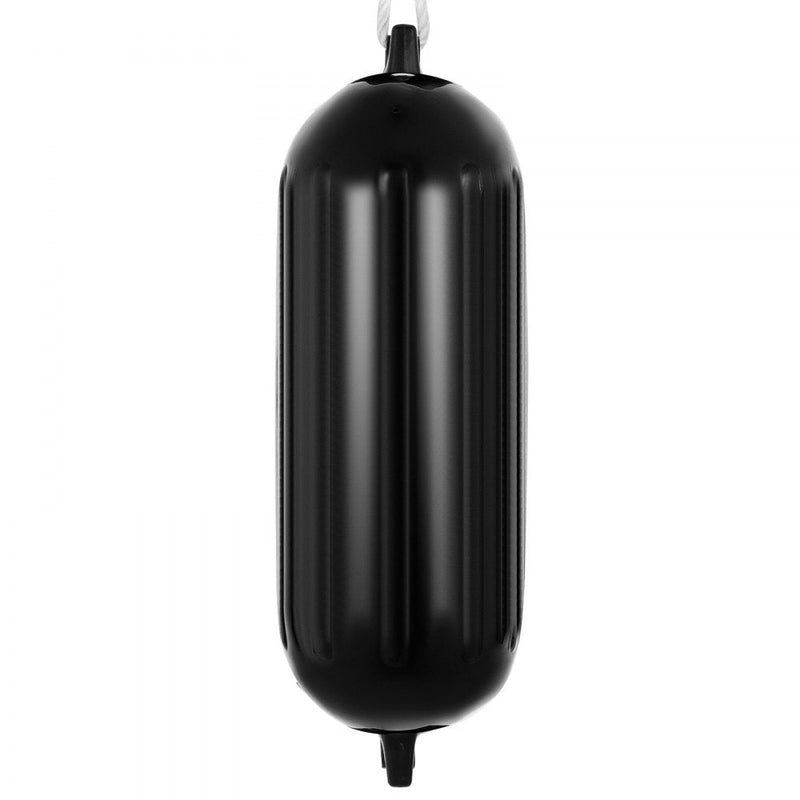 VEVOR Boat Fenders 4 Ribbed 8\" x 27\" PVC Bumper Dock Shield Protection Black