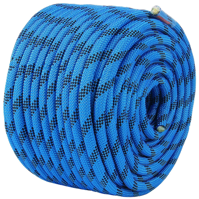 VEVOR 12.7mm Static Climbing Rope 38M(125ft) Outdoor Rock Climbing Rope Blue