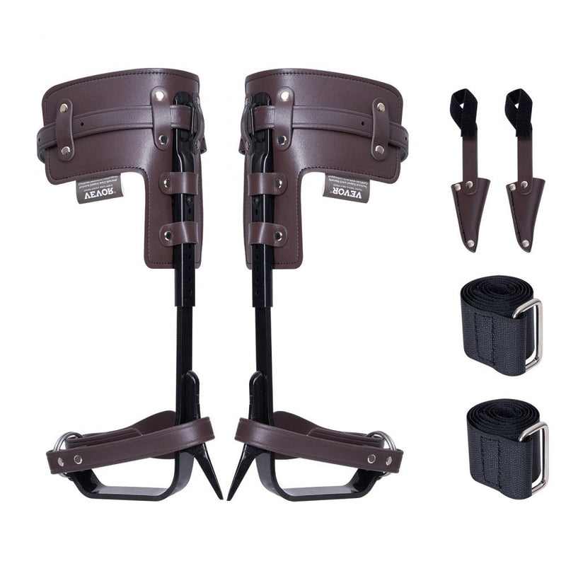 VEVOR Tree Climbing Spikes Climbing Spurs Alloy Steel Arborist Equipment Brown