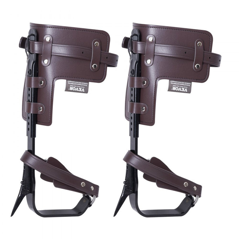 VEVOR Tree Climbing Spikes Climbing Spurs Alloy Steel Arborist Equipment Brown