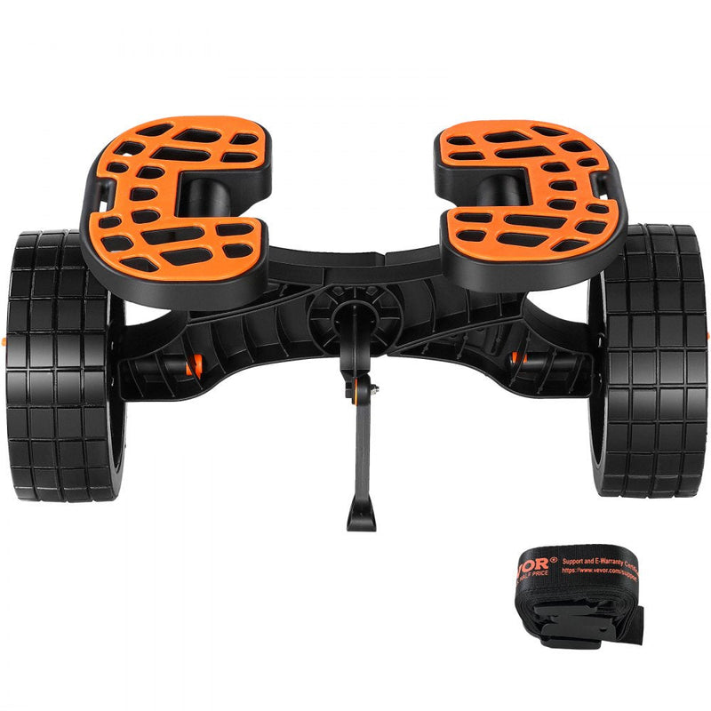 VEVOR Heavy Duty Kayak Cart, 320lbs Load Capacity, Detachable Canoe Trolley Cart with 10'' Solid Tires, Adjustable Brackets & Nonslip Support Foot, for Kayaks Canoes Paddleboards Float Mats Jon Boats