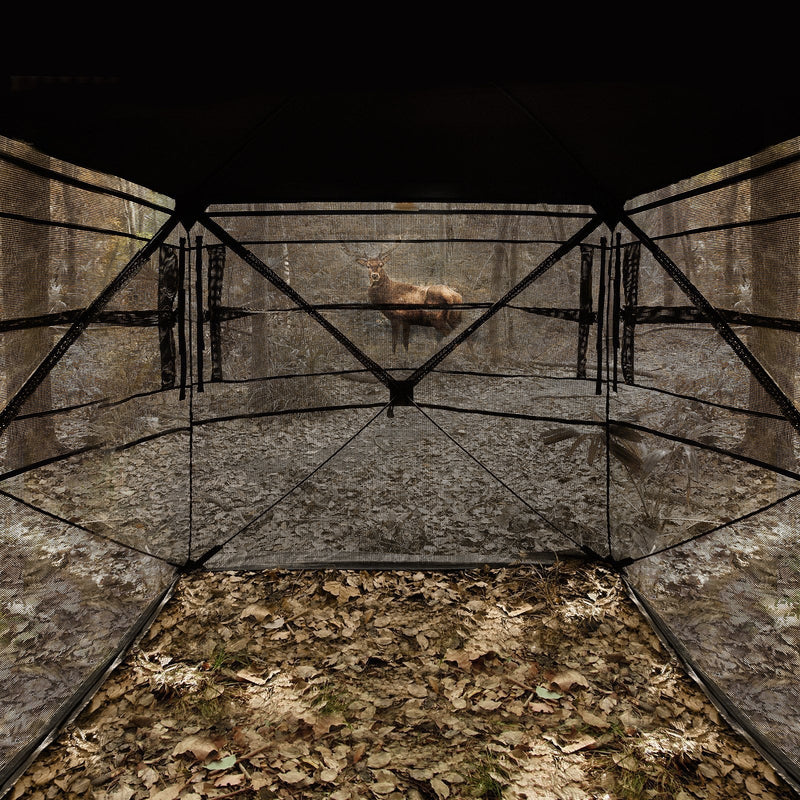 VEVOR Hunting Blind 270° See Through Ground Blind One-Way Mesh for 4-5 Person