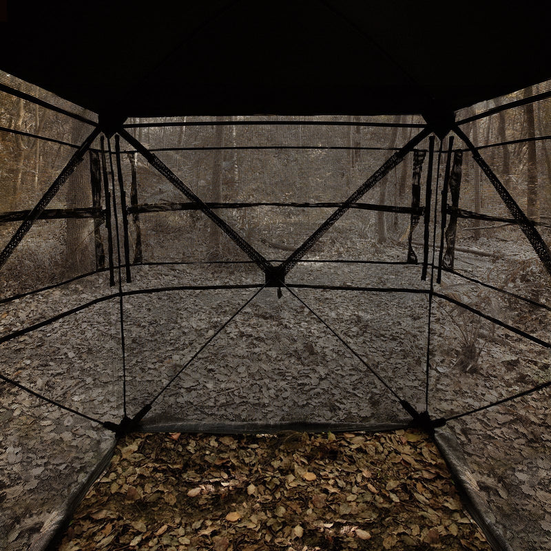 VEVOR Hunting Blind 270° See Through Ground Blind One-Way Mesh for 2-3 Person