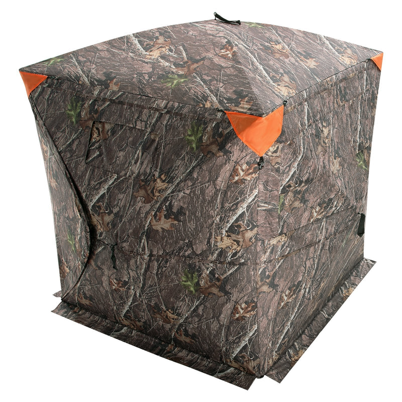 VEVOR Hunting Blind 270° See Through Ground Blind One-Way Mesh for 2-3 Person